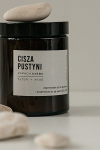 CISZA PUSTYNI świeca sojowa 200 ml tytoń miód