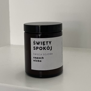 ŚWIĘTY SPOKÓJ świeca sojowa 200 ml drzewo sandałowe cedr piżmo bergamotka