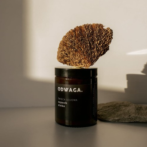 Zapach Nieba, świeca sojowa ODWAGA, paczula, wanilia, piżmo
